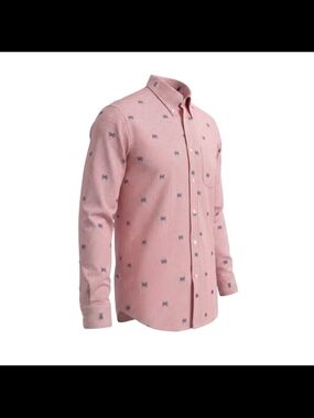 Brooks Brothers 1818 Regent Fit Shirt Mens XL Red Stripe Embroidered Button Down